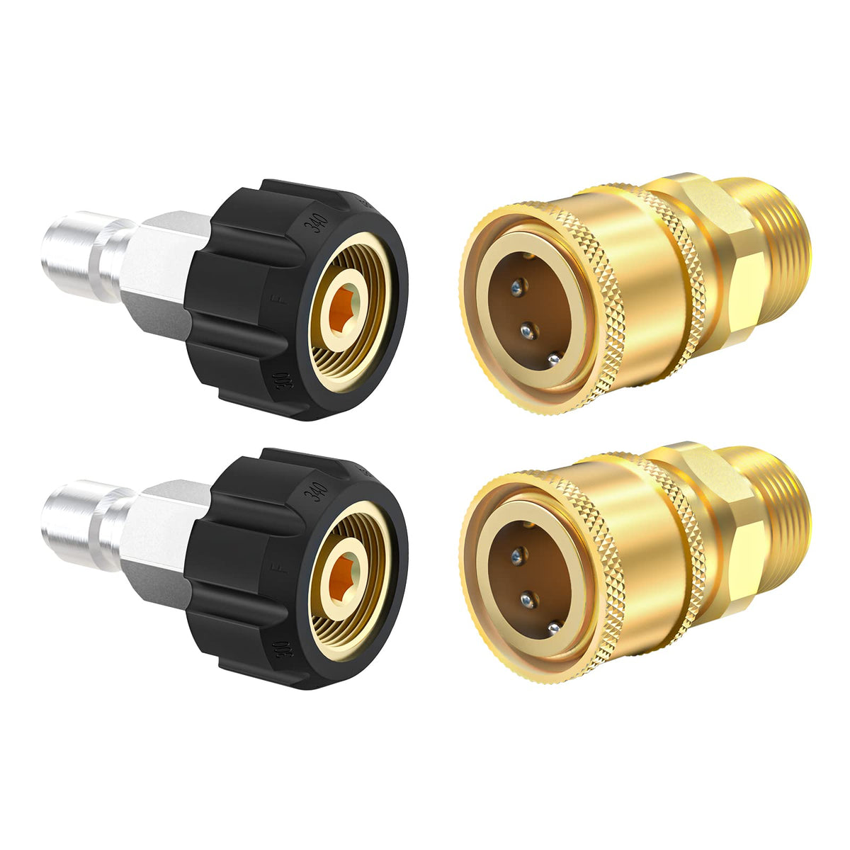 Twinkle Star quick-connect M22-14 swivel set for secure hose connections.