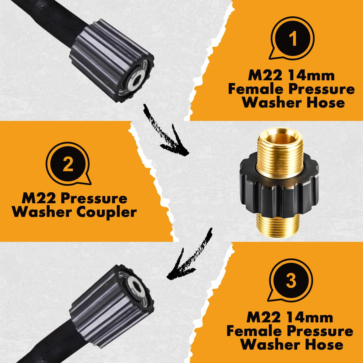 Twinkle Star TWIS375 supports quick hose-to-gun connections for faster cleaning sessions.