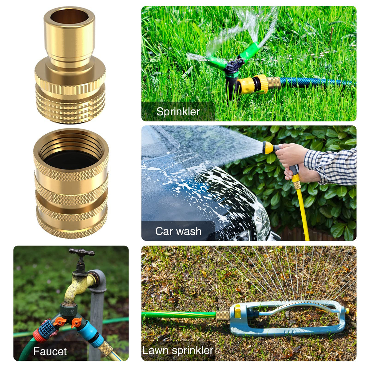 Twinkle Star two adapters included for flexible hose setups.