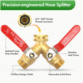 Twinkle Star upgraded brass splitter built for durability in heavy-duty garden tasks.