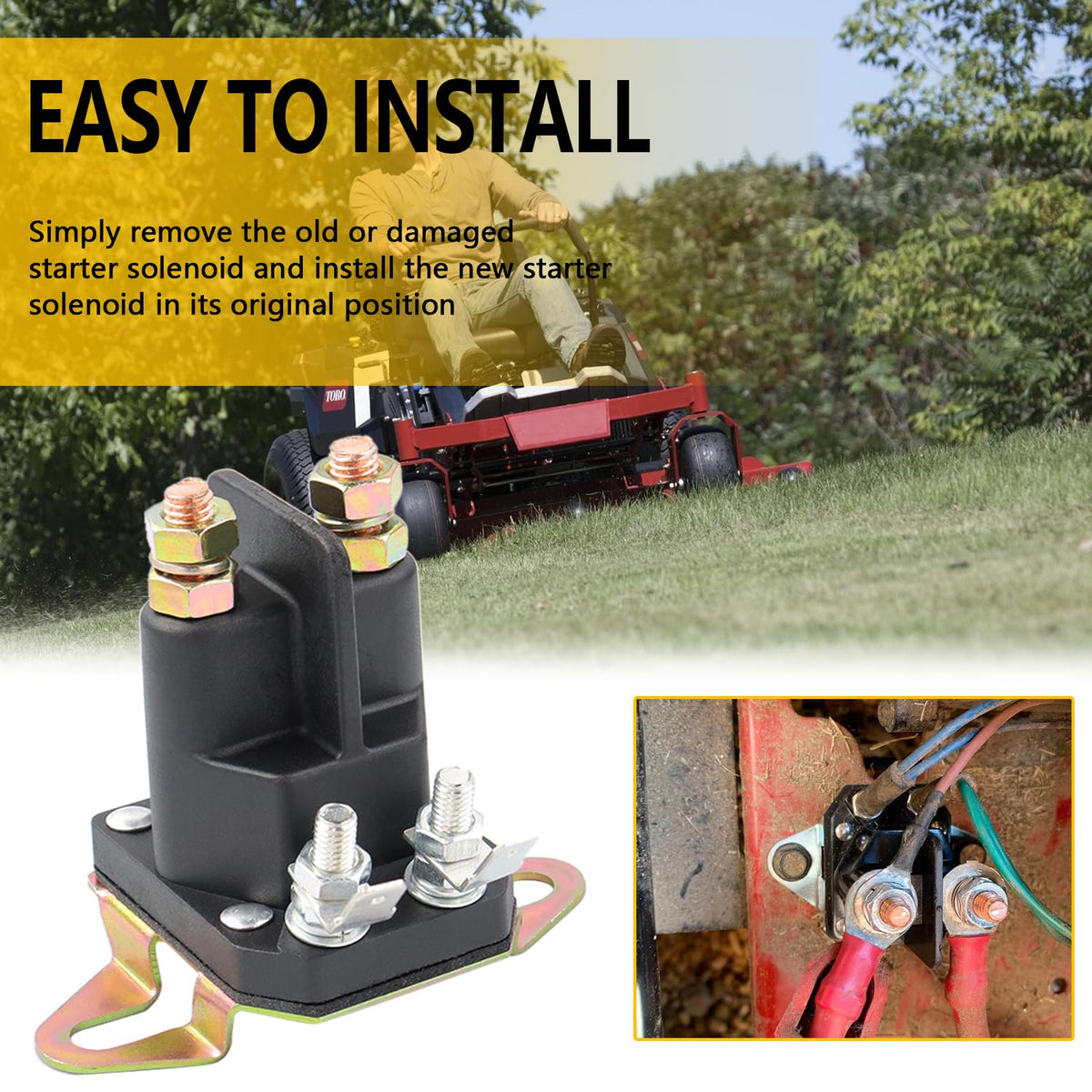 TXRXIZ four-terminal design ensures stable current to the mower.