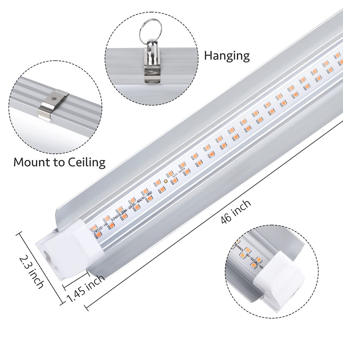 TYAGMAM 4-pack grow lights connectable for scalable indoor gardens.
