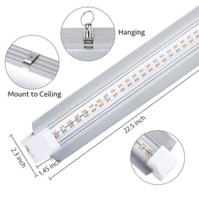 TYAGMAM Grow Light 2ft T8 panel close-up highlights full-spectrum output.