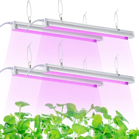 TYAGMAM Grow Light 2ft T8 setup shows full-spectrum indoor growing potential.