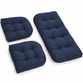 Tycdiose all-weather wicker loveseat cushion front view for outdoor comfort