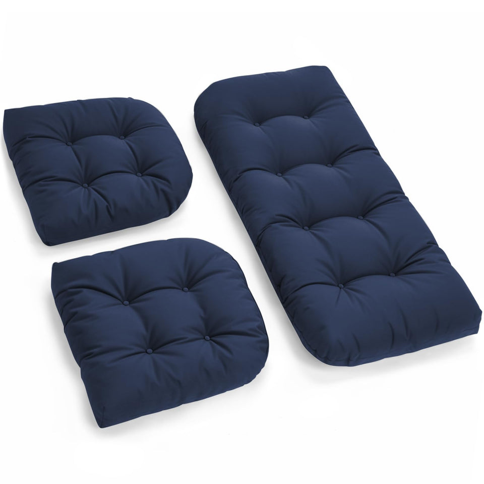 Tycdiose all-weather wicker loveseat cushion front view for outdoor comfort
