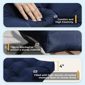 Tycdiose memory foam 4-inch thick fill provides long-lasting pressure relief