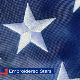 TYCDZ sewn stripes flag detail showcases durable stitching under sun.