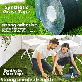 TYLife tape is UV resistant for long-lasting lawn seams.