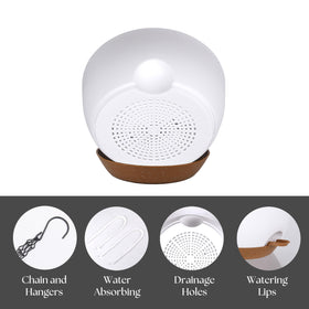 TYMENSH drainage holes and removable saucer protect surfaces.