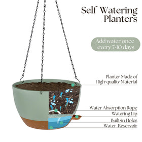 TYMENSH versatile pots suit pothos, ivy, ferns, and herbs indoors and outdoors.