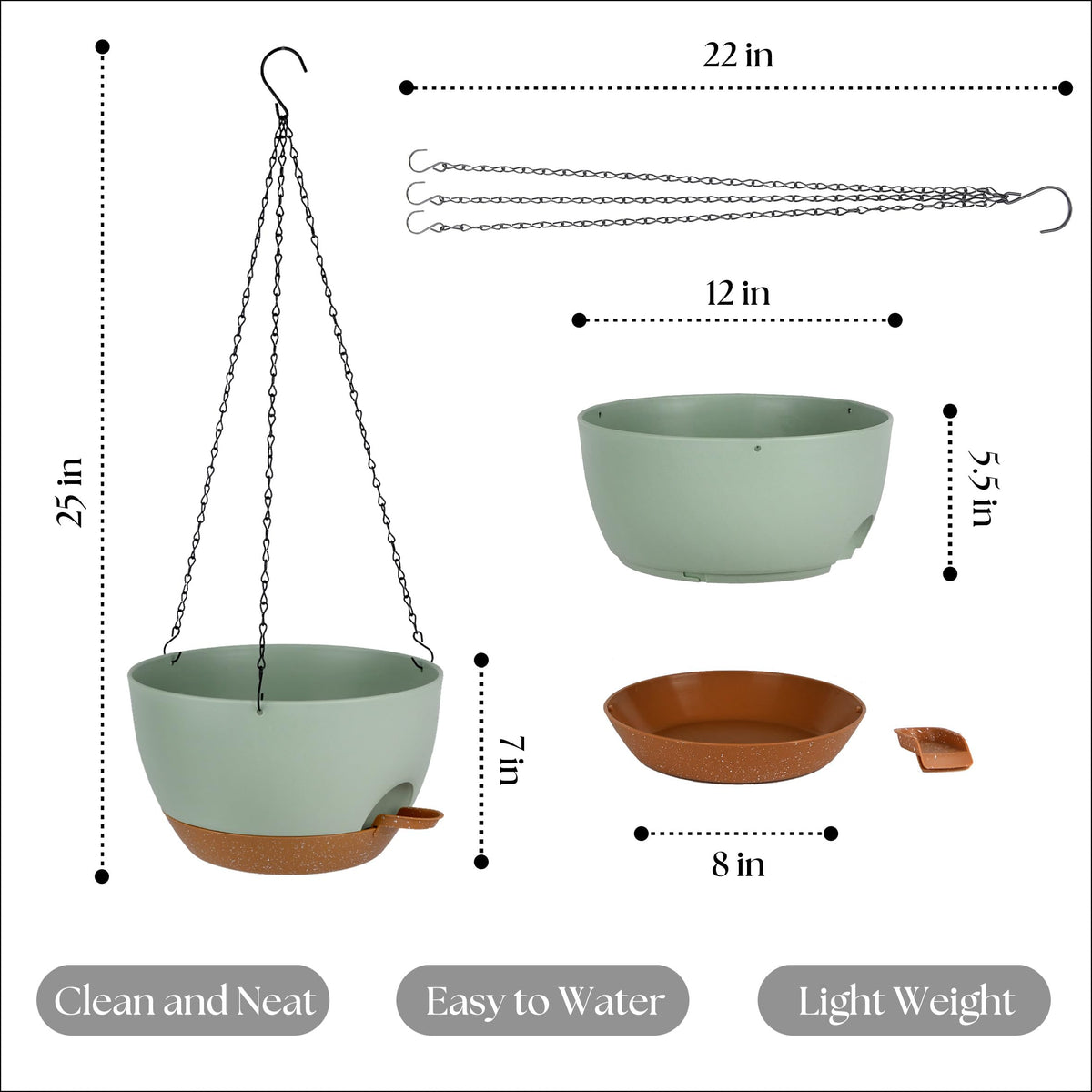 TYMENSH self-watering planter reservoir helps keep soil evenly moist for busy homes.