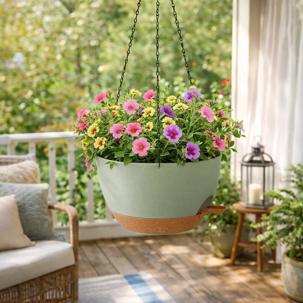 TYMENSH sturdy metal hooks ensure secure hanging on porch rails and ceilings.