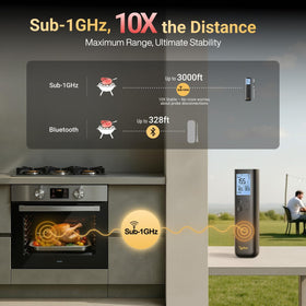 Typhur Sync Gold open flame ready probes on grill