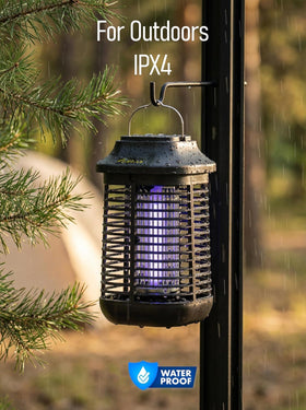 Tysonir Bug Zapper weatherproof shell withstands outdoor conditions for durable year-round use.