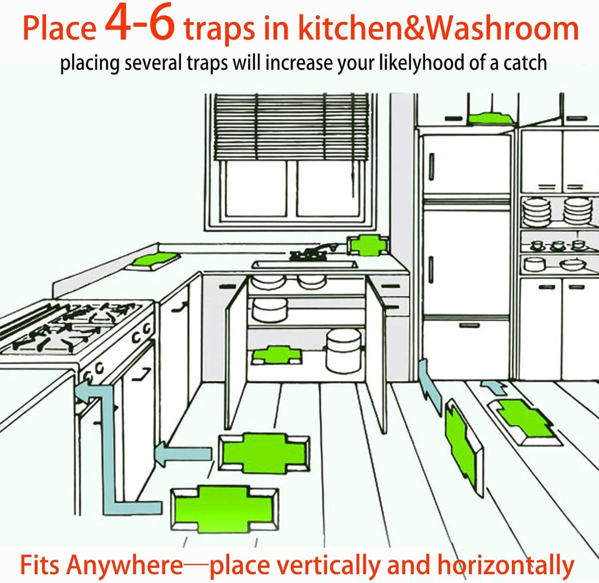 Tysonir Roach Traps designed for indoor corners and dark areas.