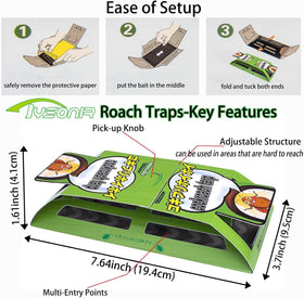 Tysonir Roach Traps with multi-entry access for easier roach entry.