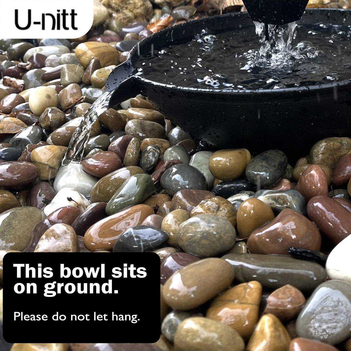U-nitt birdbath-ready basin adds a decorative water feature for garden birds