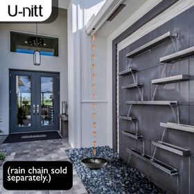 U-nitt easy-installation carabiner ring connects the rain chain quickly