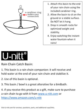U-nitt outdoor planter-compatible basin doubles as garden decor with drainage