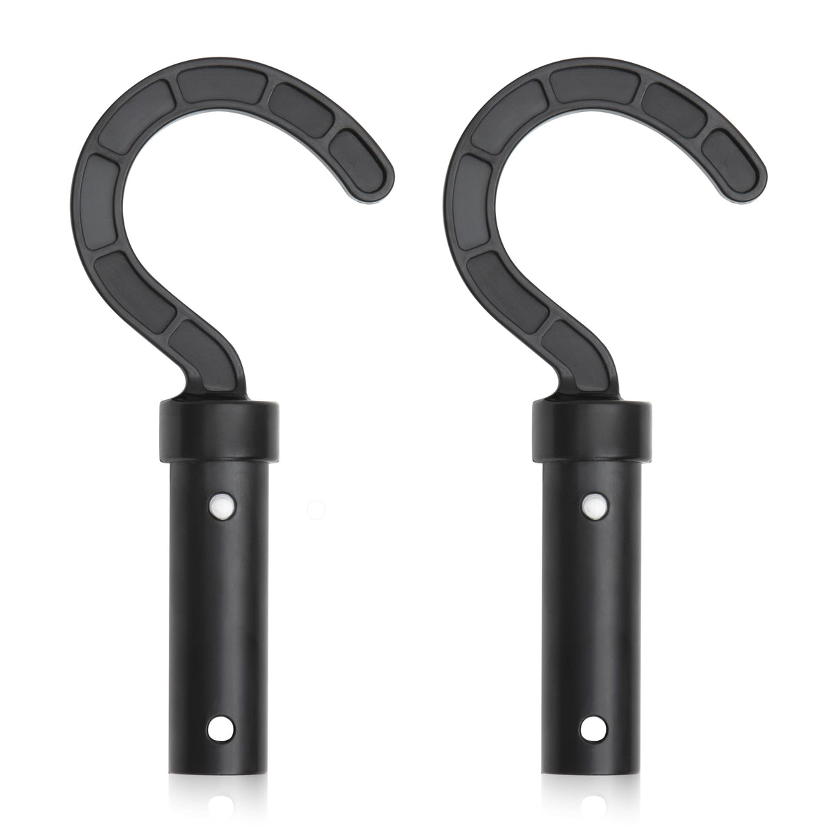 Uoark hook for robotic pool cleaner attached to telescopic pole improves reach and efficiency.