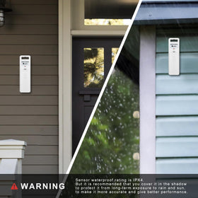 Wide indoor/outdoor temperature and humidity range for versatile monitoring