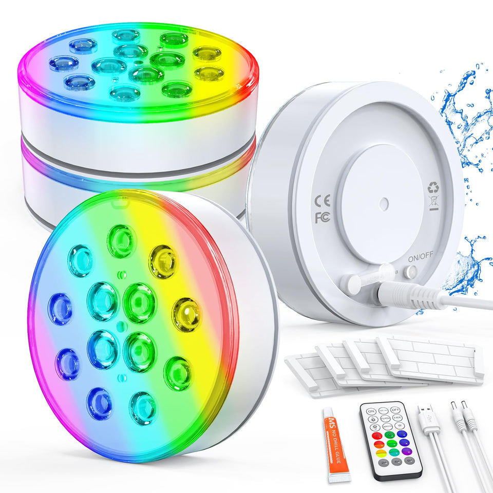 U UZOPI pool lights provide vibrant floating LED illumination for mood lighting