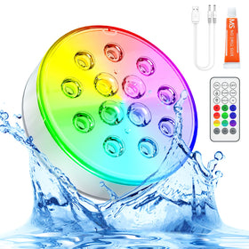 U UZOPI pool light with remote control creates vibrant nighttime ambiance
