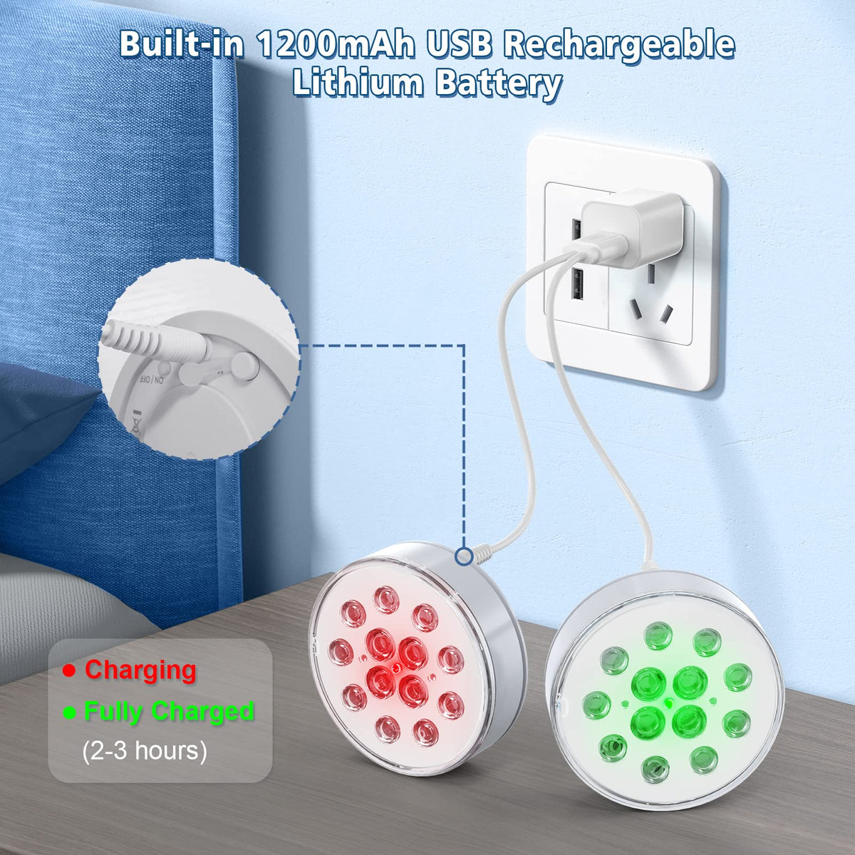 U UZOPI pool lights remote control enables quick color and mode changes.