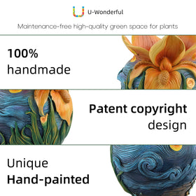 U WONDERFUL Flower Starry Sky pot, indoor-ready design on a windowsill.