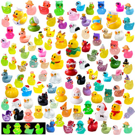 U-Zimikee multicolor mini resin ducks bundle for dollhouses and fairy gardens