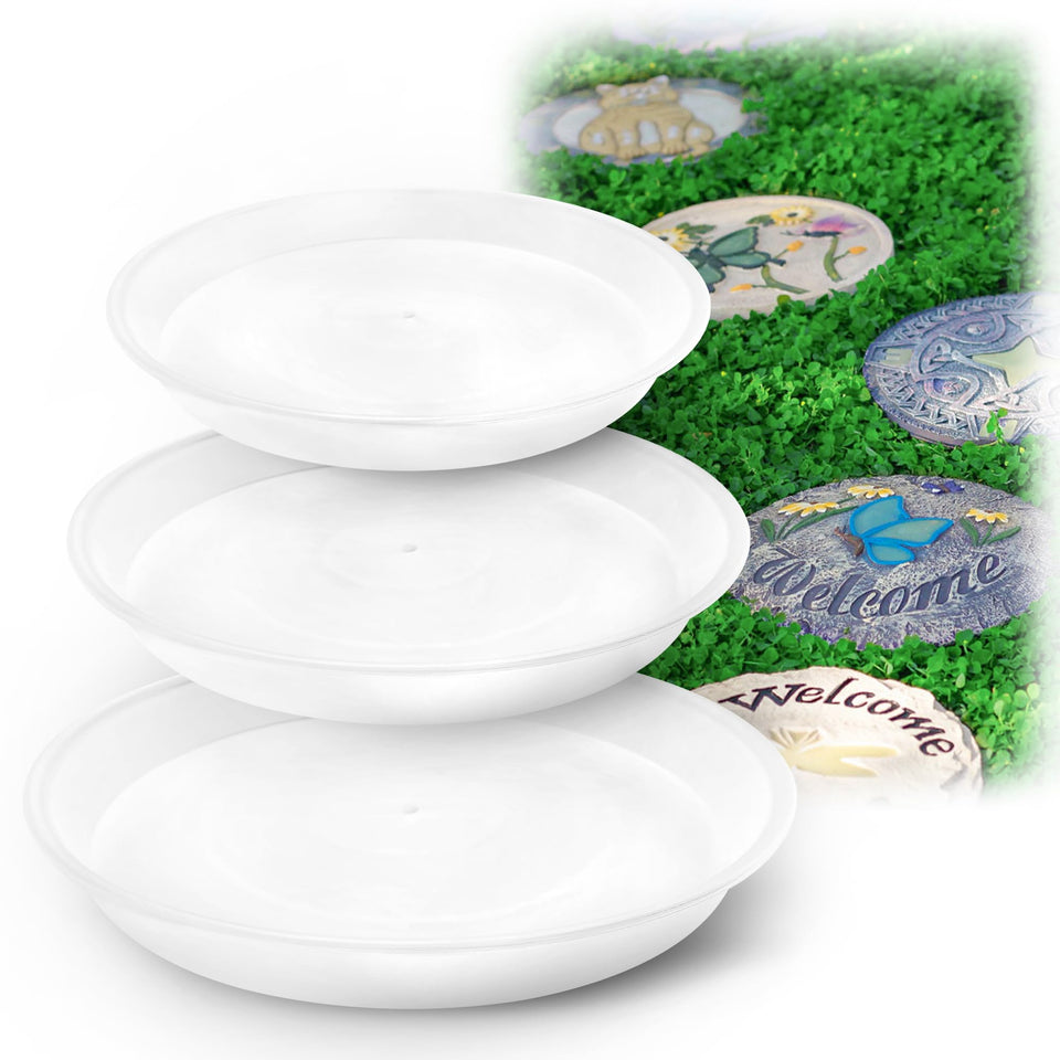 U0U 3-size round stepping stone mold 10 inch for garden paths.