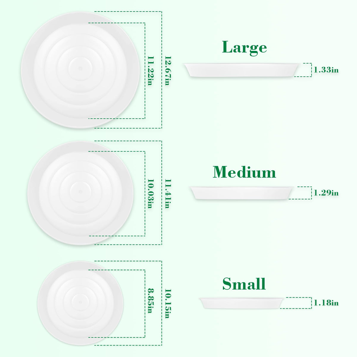 U0U 3-size round stepping stone mold 11-4 inch for layered walkways.