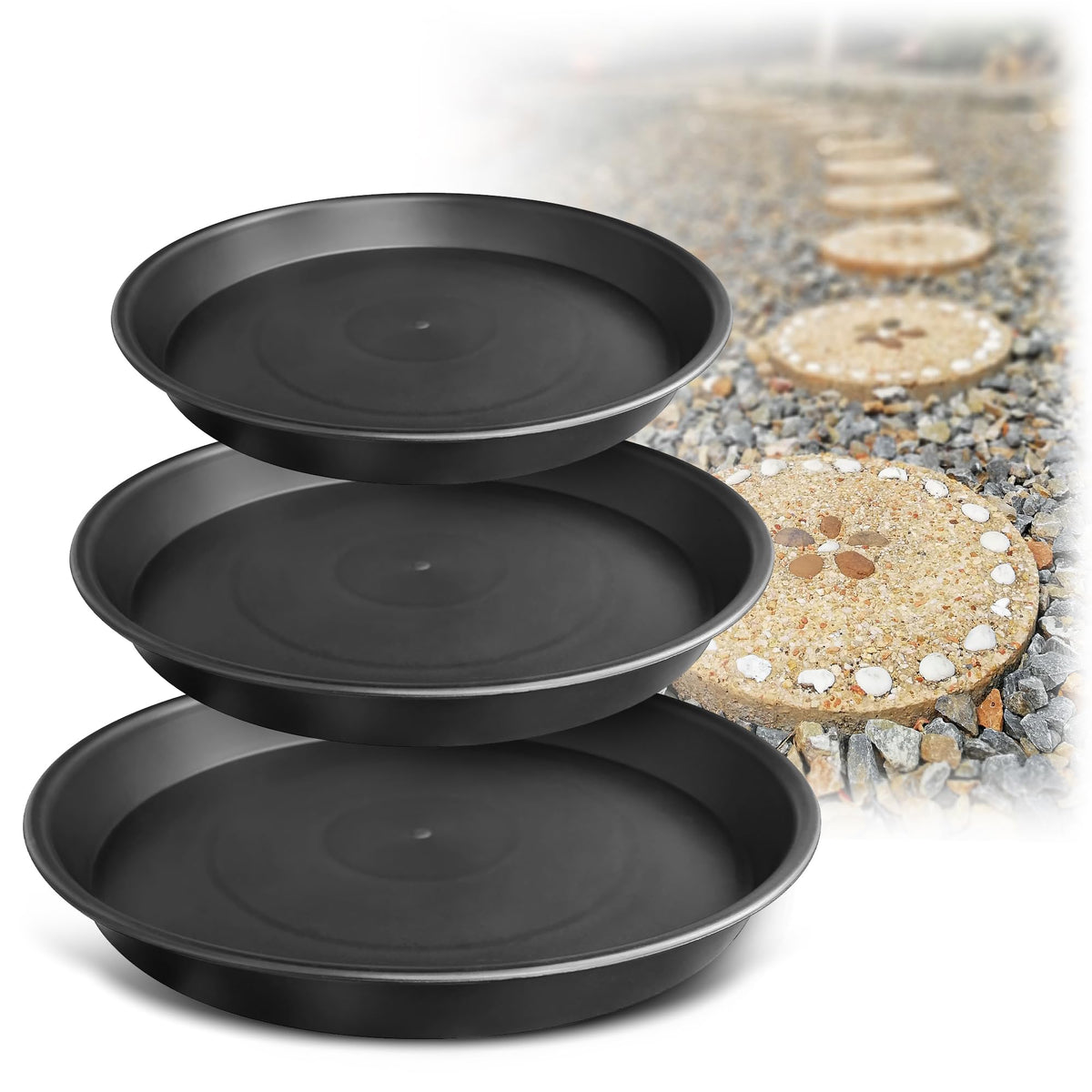 U0U round stepping stone mold 10 inch creates a customized garden path.