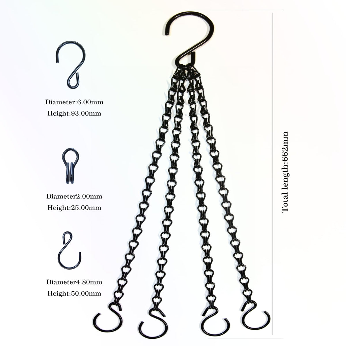 Uarepretty detachable chain demonstrates height adjustment.