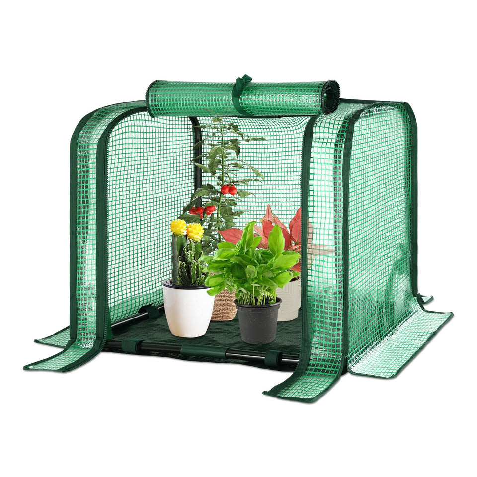 U'Artlines Portable Mini Greenhouse front view for compact balcony gardening.