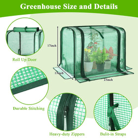 U'Artlines Portable Mini Greenhouse side view showing slim footprint for small spaces.