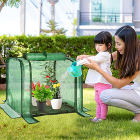 U'Artlines Portable Mini Greenhouse steel frame demonstrates sturdy outdoor-ready construction.