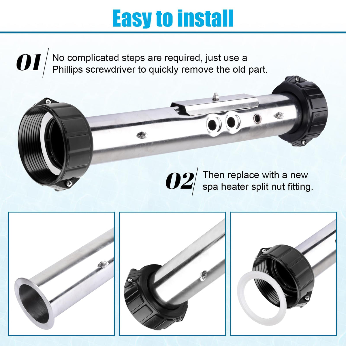 UASAM installation-ready image showing mounting with two screws