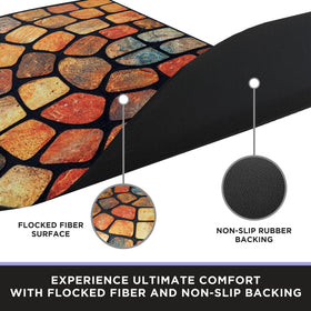 ubdyo anti-slip rubber backing prevents sliding on smooth floors