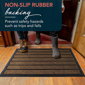 ubdyo bright brown entrance mat enhances curb appeal.