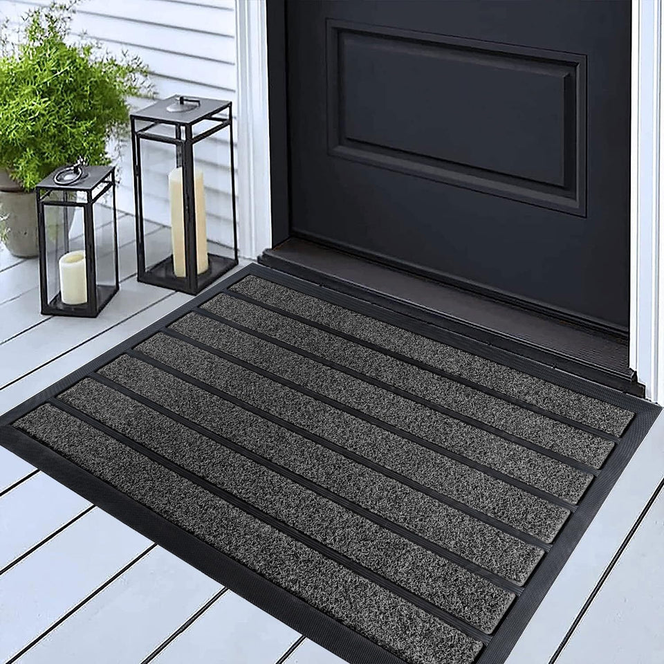 UBDYO door mat dirt-trapper grass texture keeps outdoor mess at bay