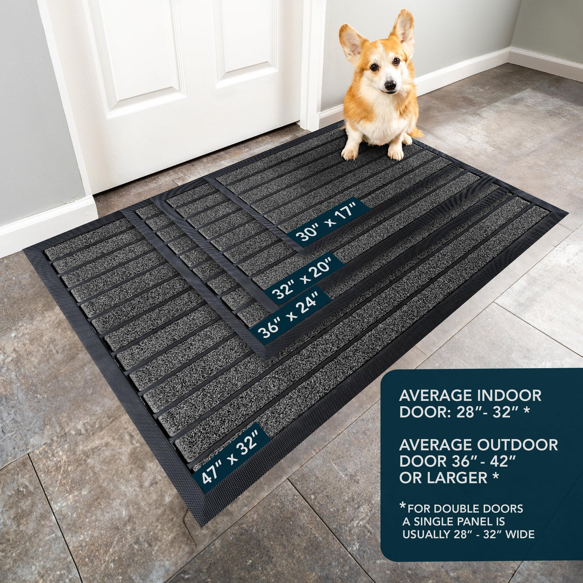 ubdyo low-profile 0.4 inch mat fits doors without snagging