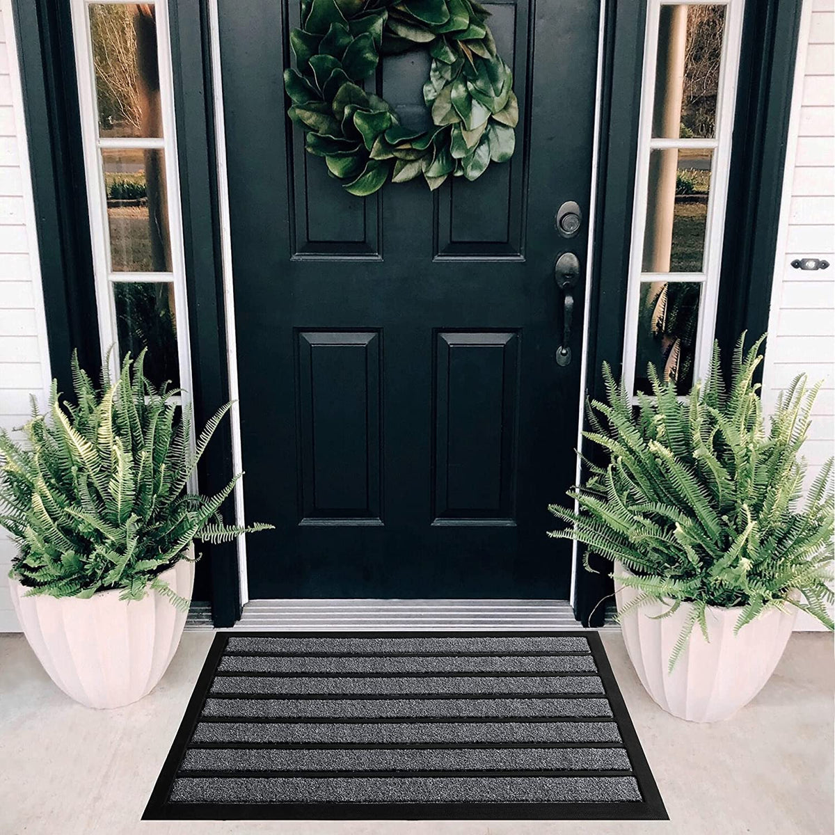 UBDYO door mat modern design bright grey boosts curb appeal