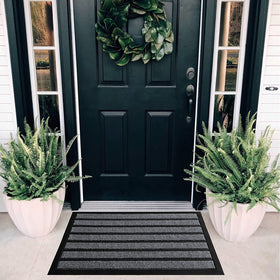 UBDYO door mat modern design bright grey boosts curb appeal