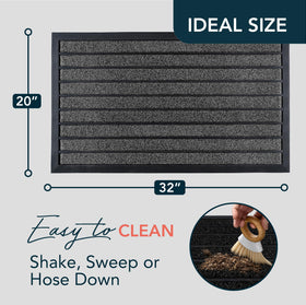ubdyo non-slip outdoor mat stays put in wet weather for safer entry