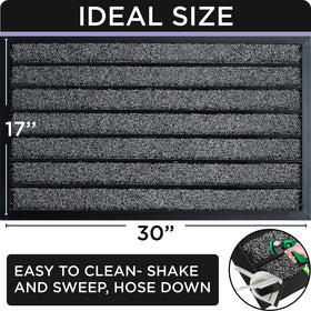 UBDYO door mat non-slip rubber back secures placement during rain
