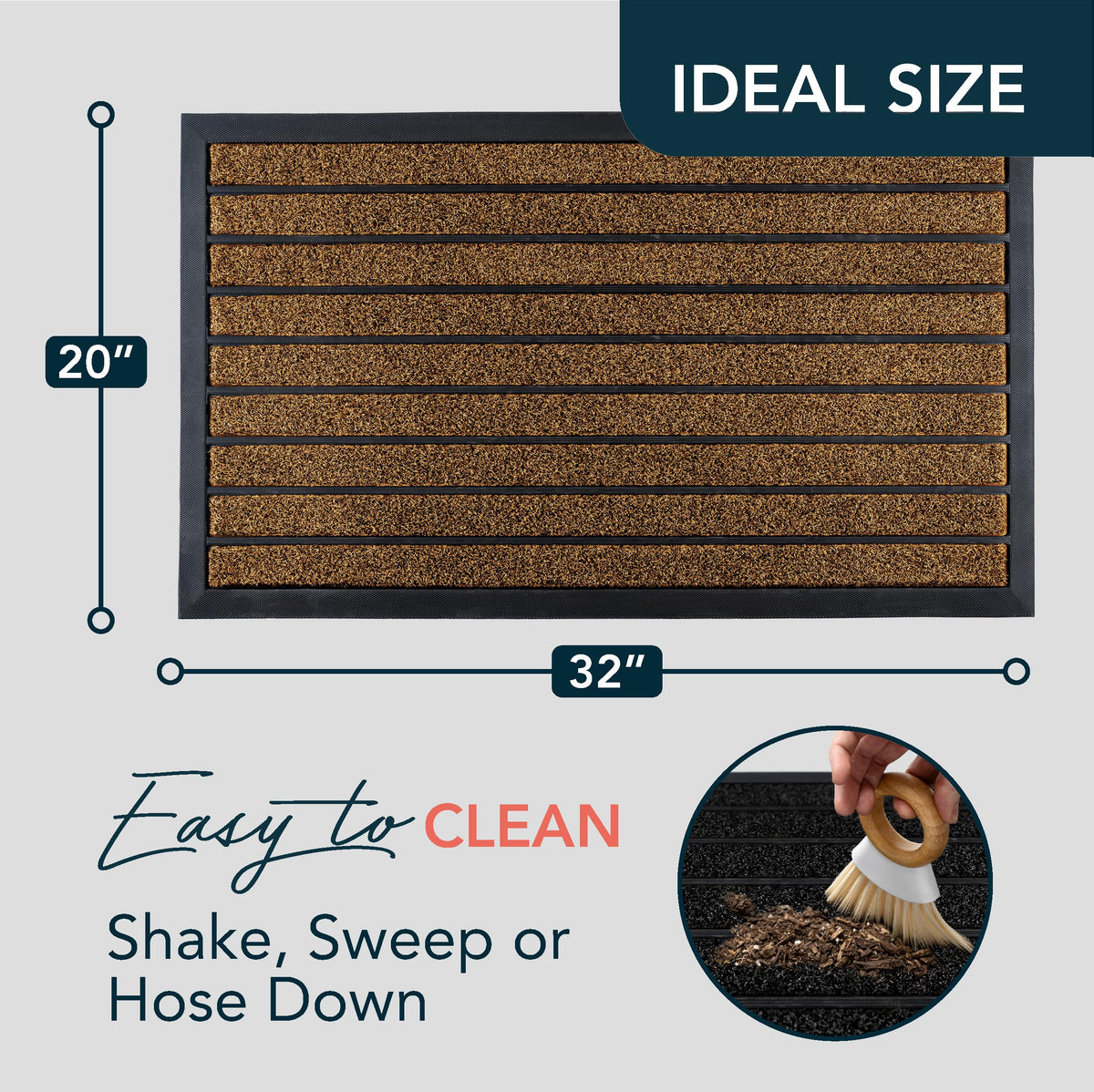 ubdyo non-slip rubber-back mat prevents slipping in wet weather