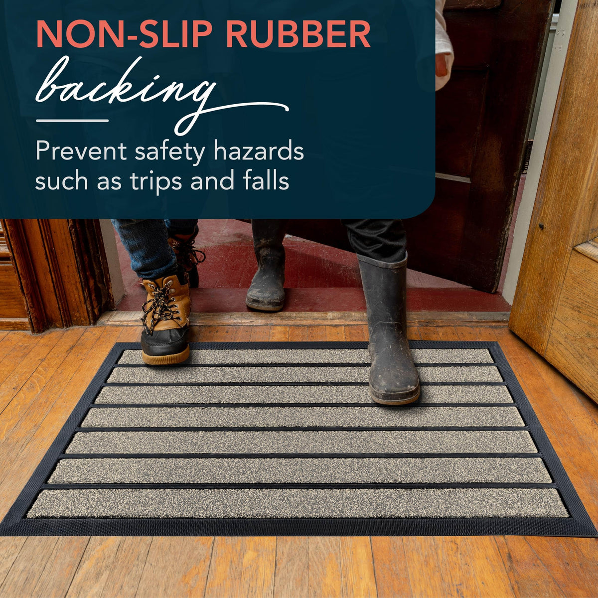 ubdyo easy-clean door mat cleans with a quick rinse