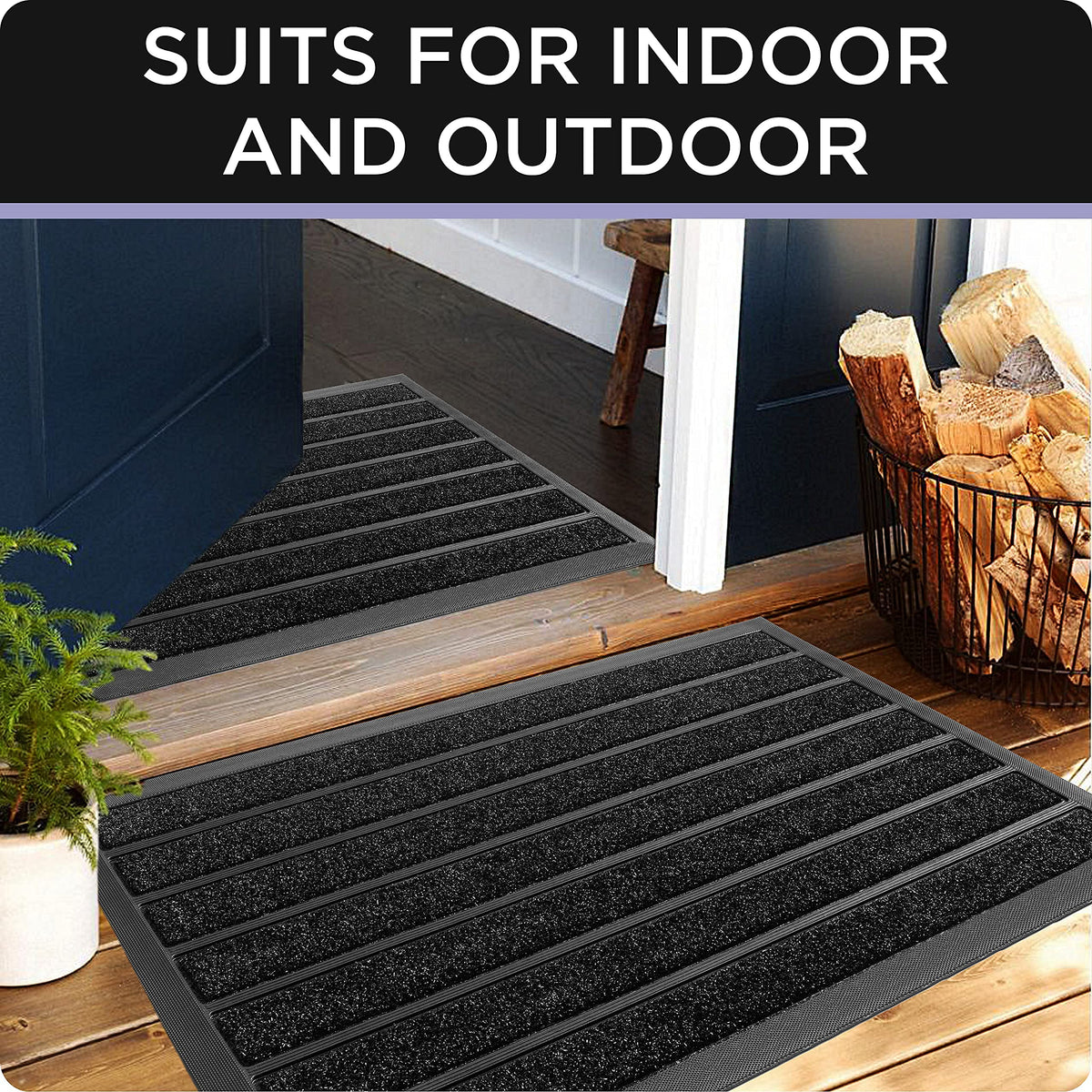 ubdyo easy-clean outdoor mat cleans by spray and shake.